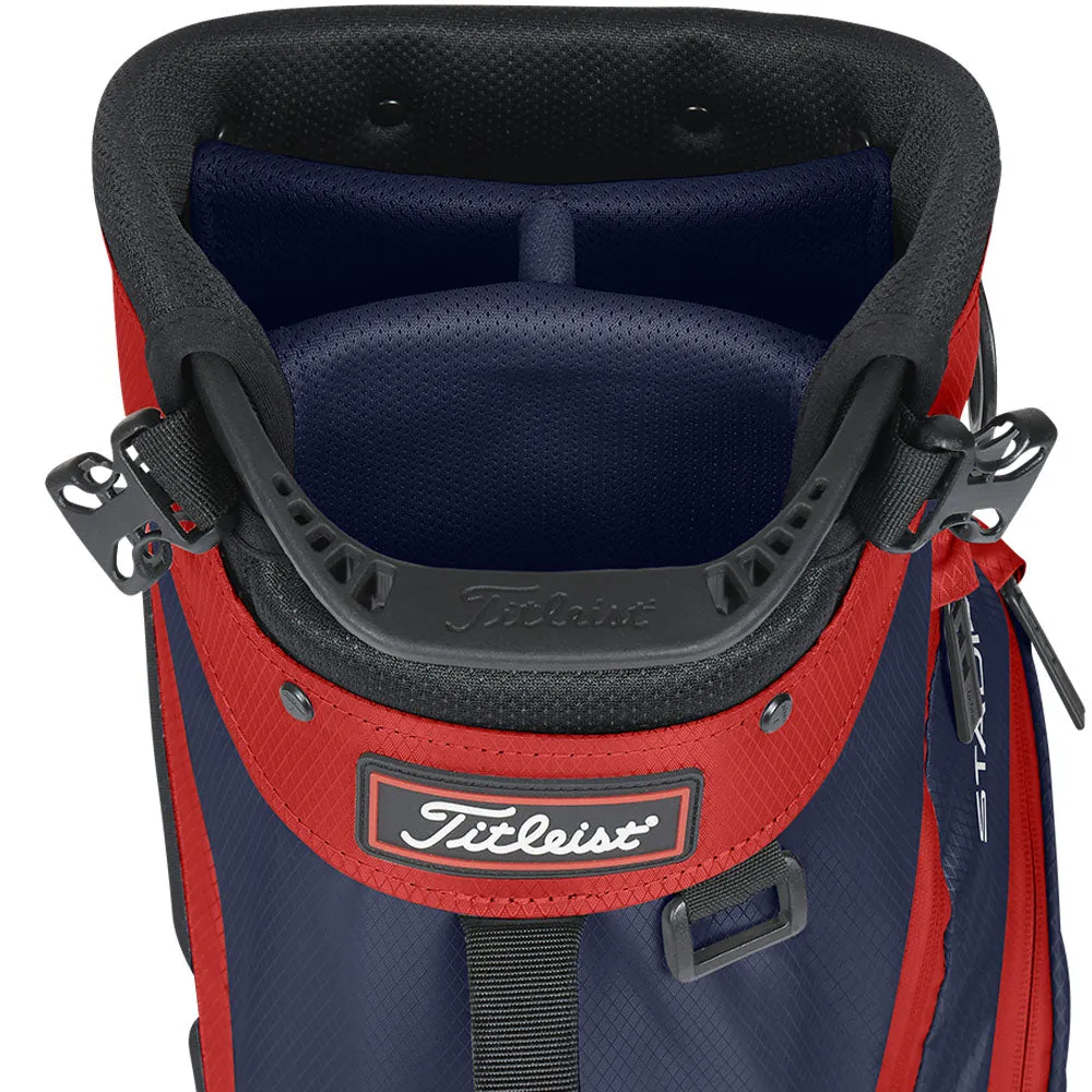 Titleist Players 4 StaDry Waterproof Stand Bag - Navy/White/Red