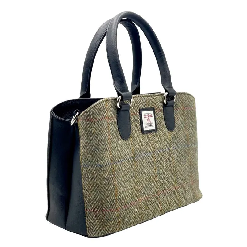 Top Handle Bag Country Green Harris Tweed