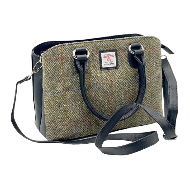 Top Handle Bag Country Green Harris Tweed