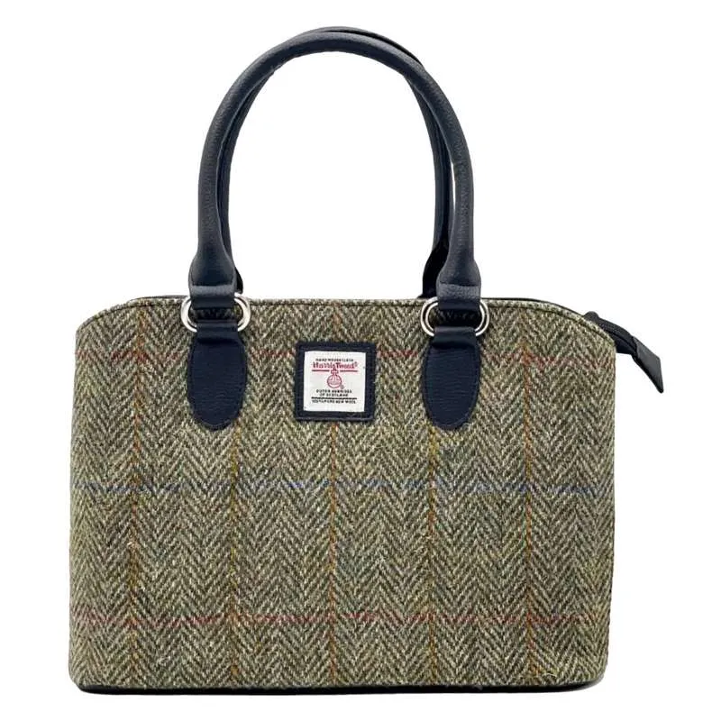 Top Handle Bag Country Green Harris Tweed