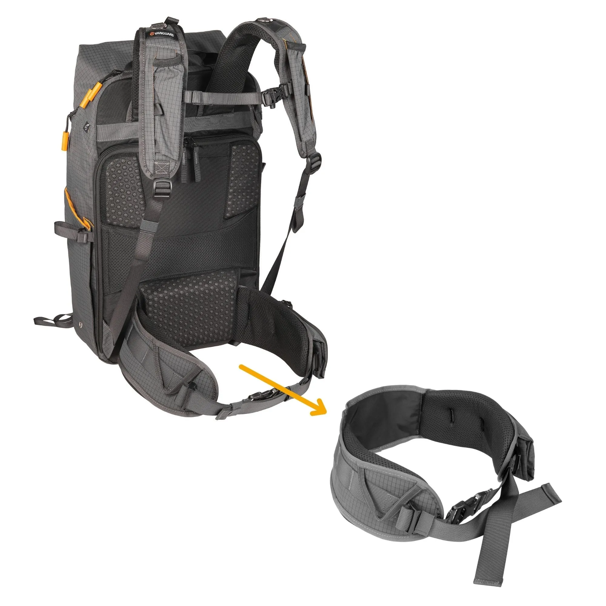 VEO Active 53 45 Litre Trekking Backpack - For Pro DSLR/Pro Mirrorless Body With Grip - Grey