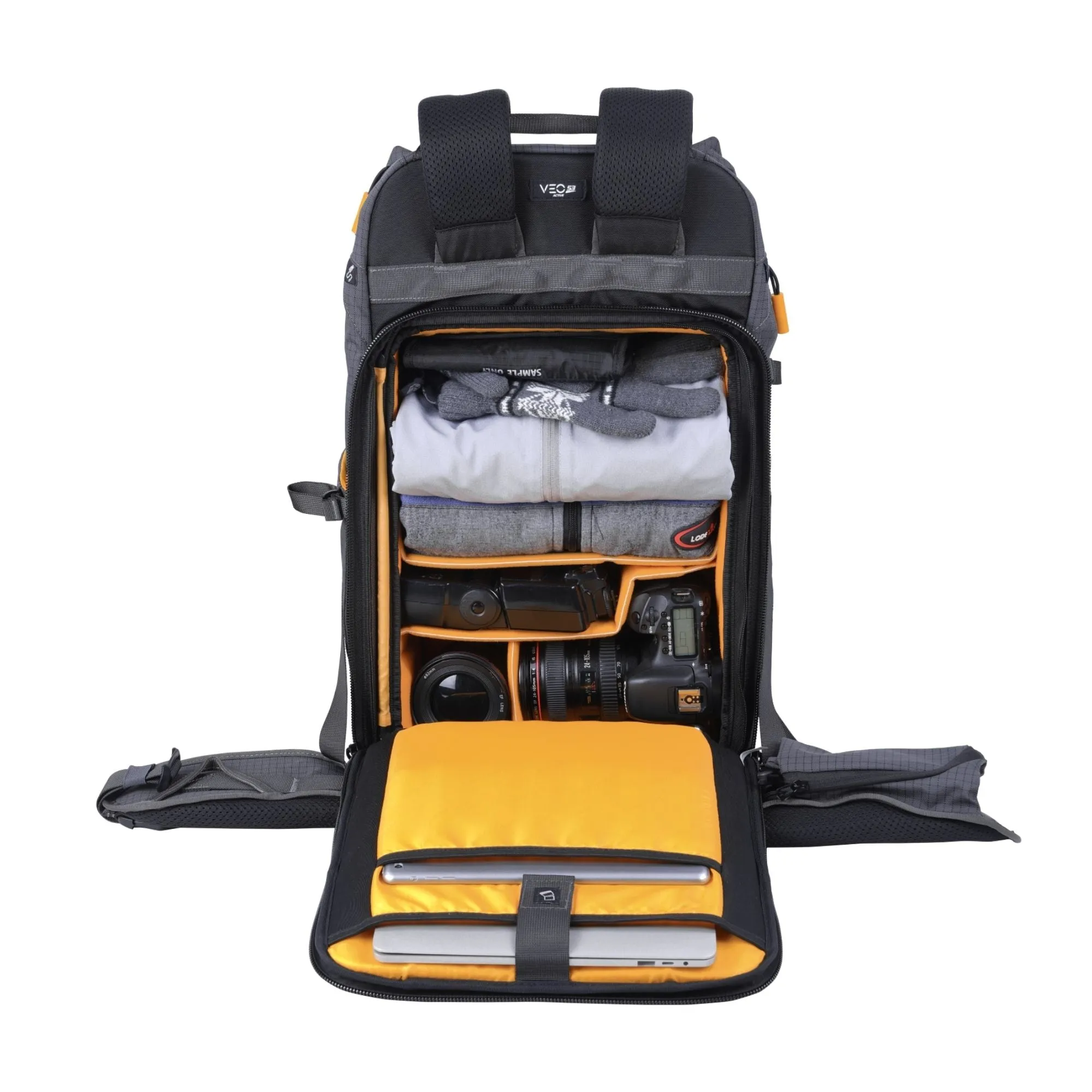 VEO Active 53 45 Litre Trekking Backpack - For Pro DSLR/Pro Mirrorless Body With Grip - Grey