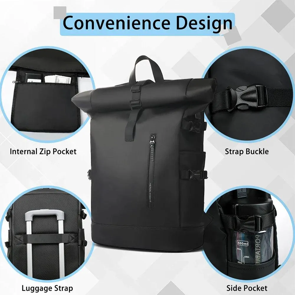 Versatile Waterproof Men's Travel Backpack with USB Port - Expandable 15.6" Laptop Bag for Work and Outdoor Adventures