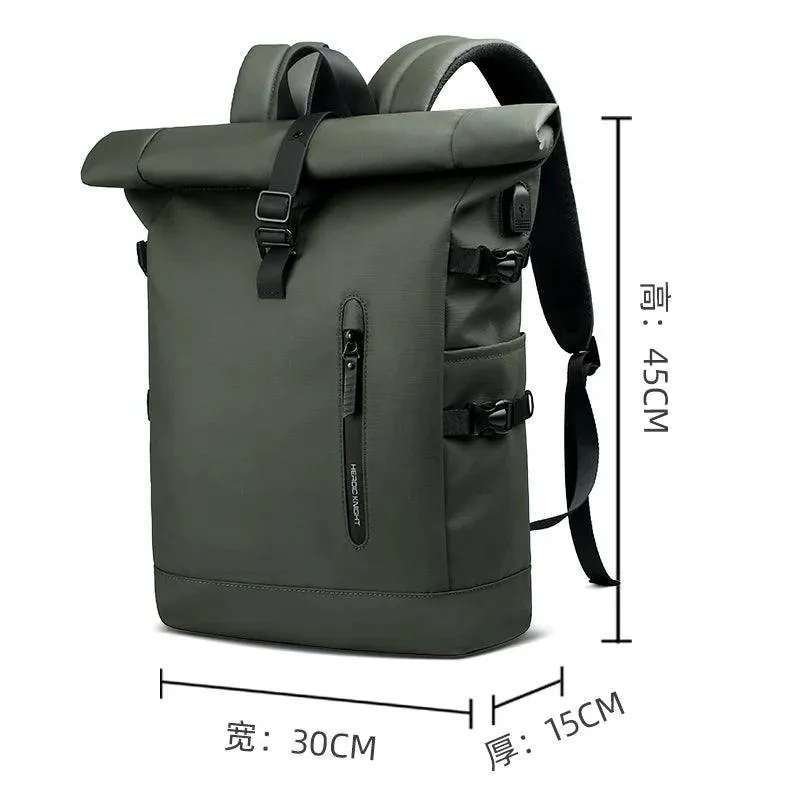 Versatile Waterproof Men's Travel Backpack with USB Port - Expandable 15.6" Laptop Bag for Work and Outdoor Adventures