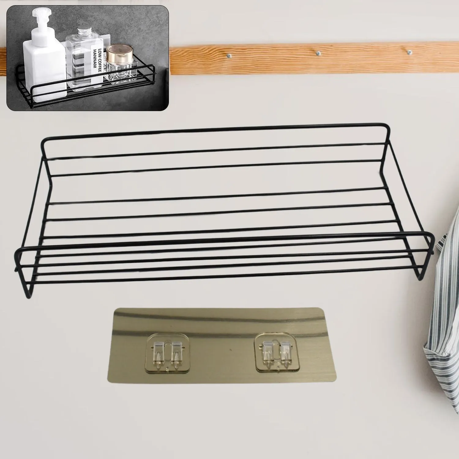 Wall Mount Shelf and Rack for Home and Kitchen (1 Set)