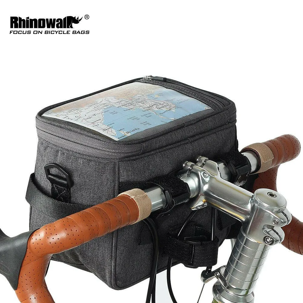 Waterproof Bicycle Bag Touch Screen Handlebar Front Tube Bag Multifunction Shoulder Bag for Phone Camera GPS Container