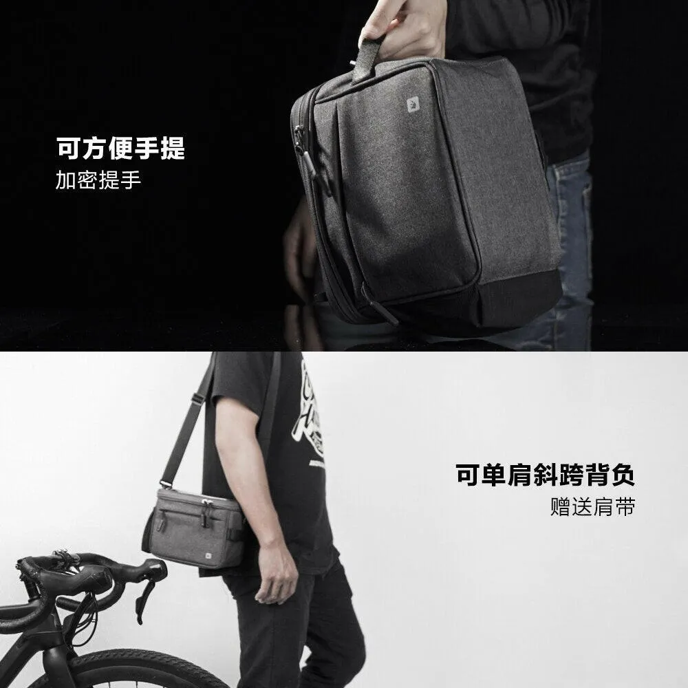 Waterproof Bicycle Bag Touch Screen Handlebar Front Tube Bag Multifunction Shoulder Bag for Phone Camera GPS Container