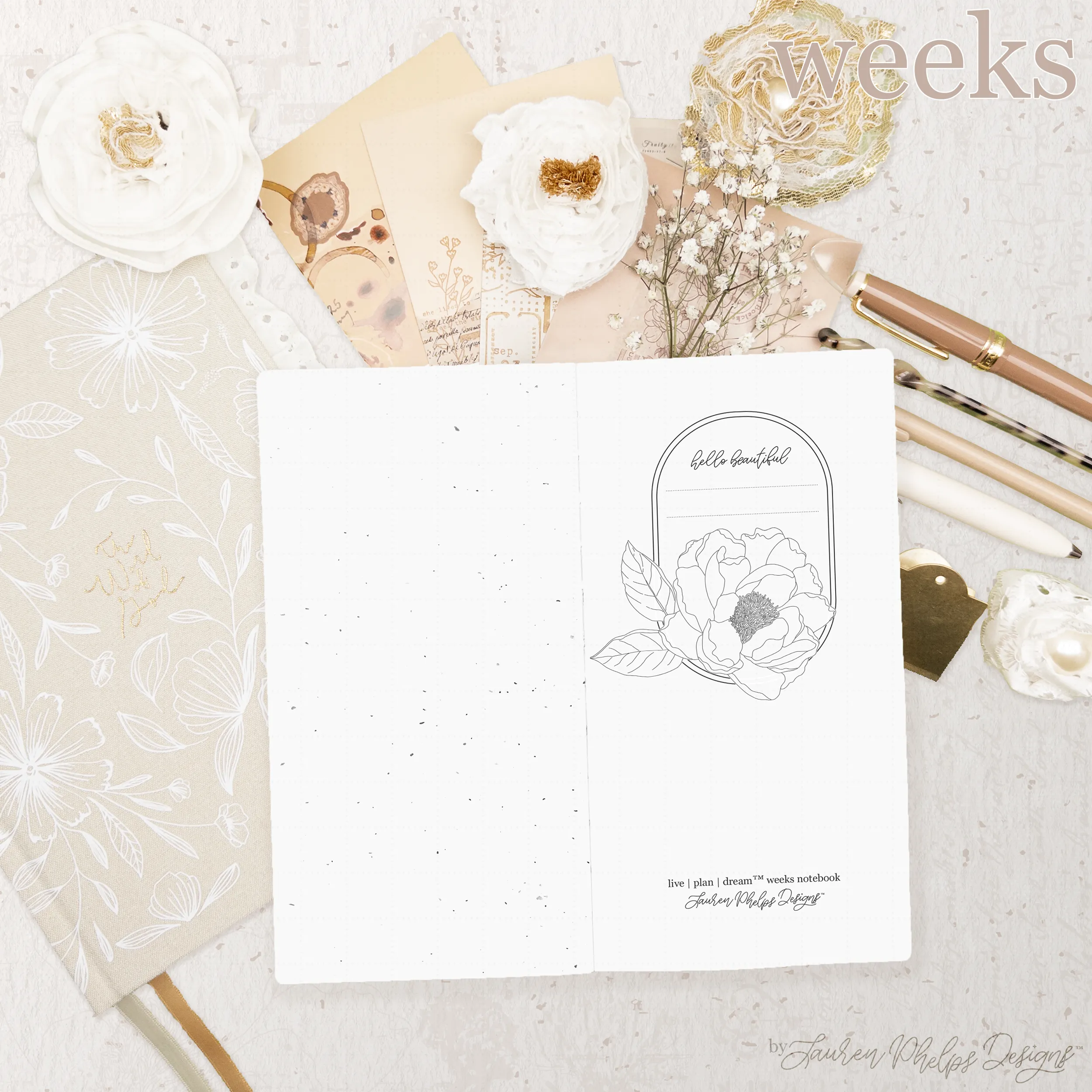 Weeks Live | Plan | Dream® Notebook by Lauren Phelps Designs