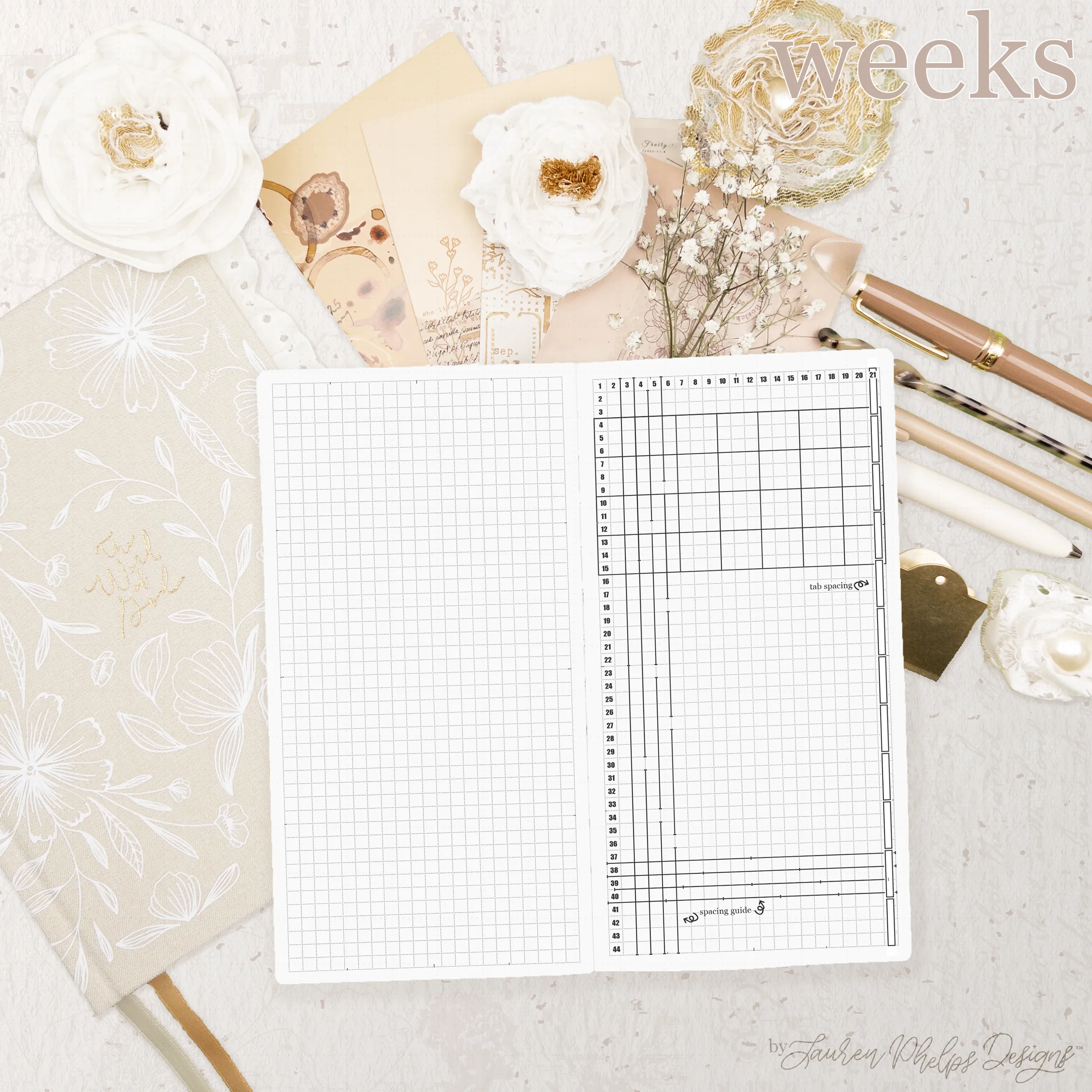 Weeks Live | Plan | Dream® Notebook by Lauren Phelps Designs