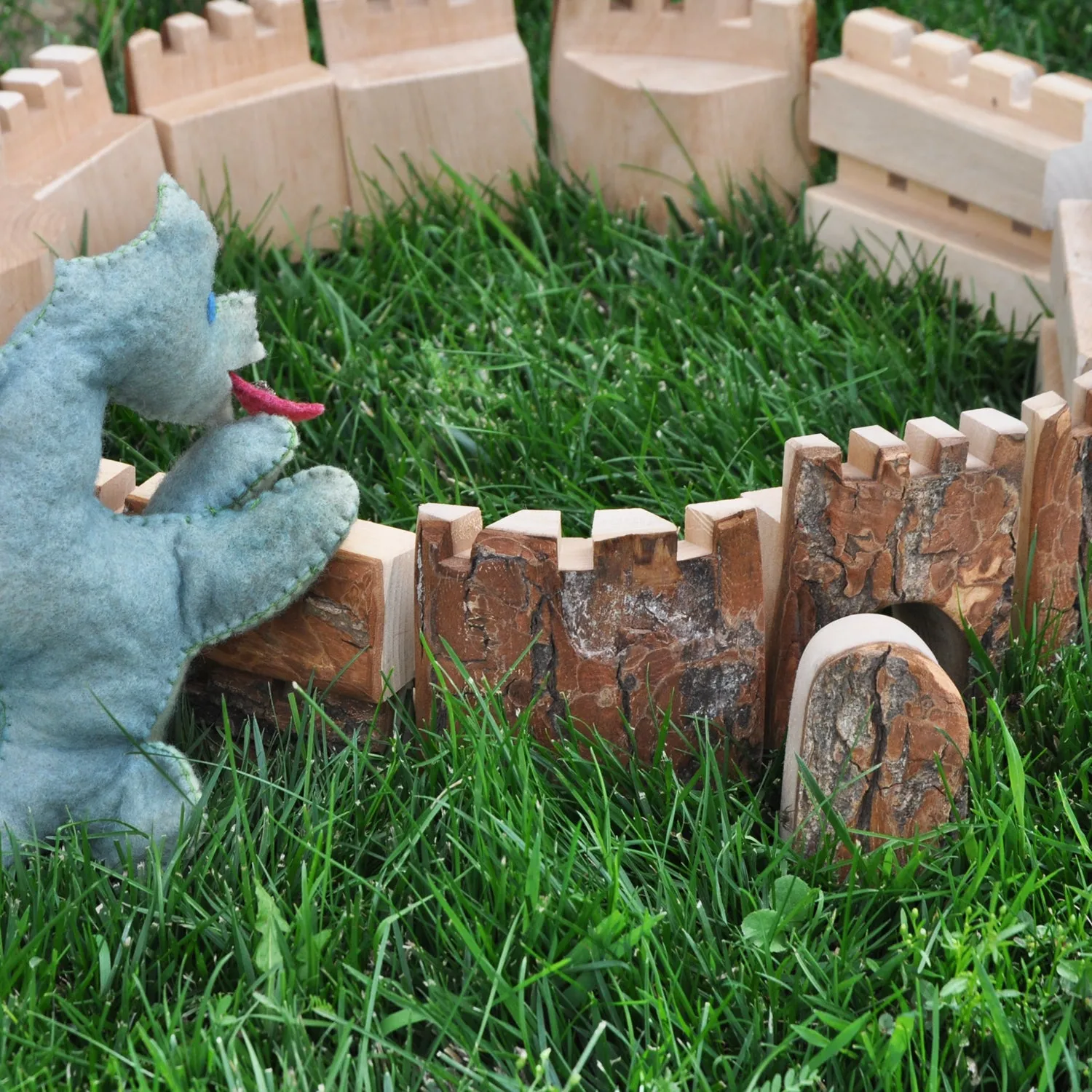 Wooden Tree Branch Castle Blocks