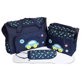 xcluma Baby Diaper Nappy Changing Baby Diaper Bag Mother Bag Mummy Bag Handbag (4 Pcs Set -Dark Blue)