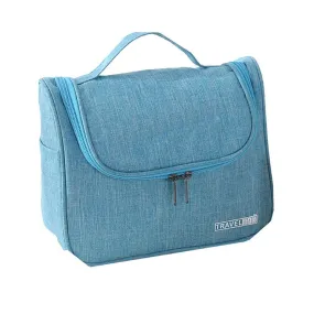 Zippered Toiletry Bag With Side Pockets For Travel